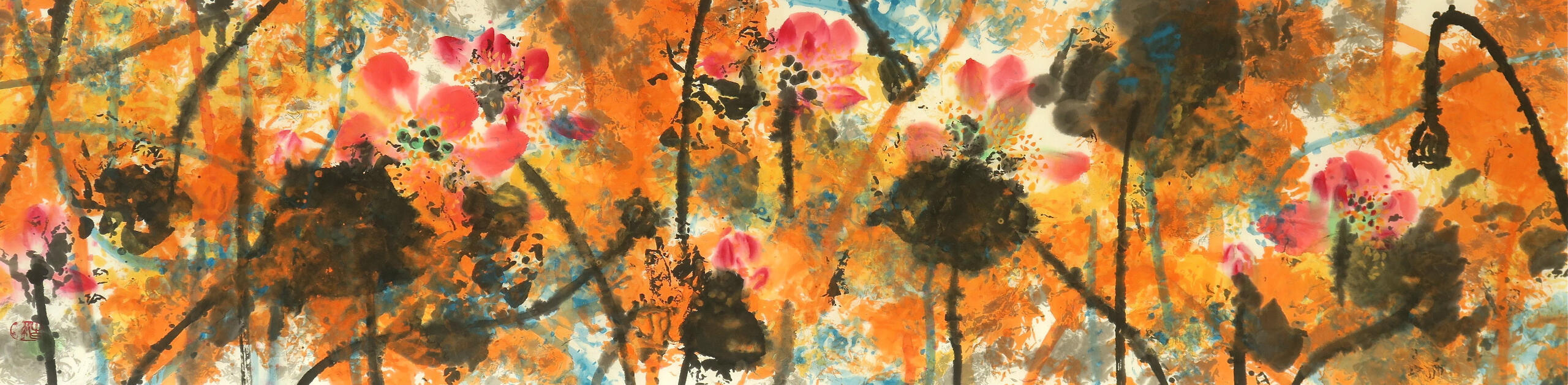 © 2016 Tusche & Gouache auf Reispapier 137 x 35 cm